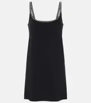 [Sportmax] Sportmax Abetone1234 embellished cady slip dress UK 4 black