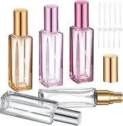 Domensi 5 Pcs 20ml Perfume Bottles Empty Travel Refillable Mini Perfume Bottle Decanter Portable Leakproof Glass Atomizer Sprayer for Perfume Fine Mist Sprayer Travel Kit Makeup Spray Bottles Set