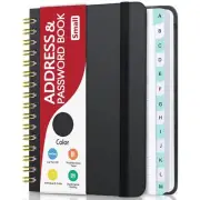 Small Address Book with Alphabetical Tabs Phone Book Password Keeper
