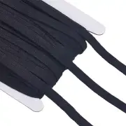 BLACK POLYCOTTON REPLACEMENT FLAT CORD TRACK PANTS HOODIES 10mm wide - 10 metres