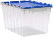 Stackable 12 Gallon Clear Storage Container with Lid - Perfect for Moving & Orga