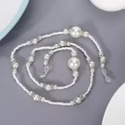 Elegant Artificial Pearl Eyeglasses Cord Alloy Strap Rope Glasses Chain Deco GBD
