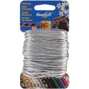 Needloft Novelty Craft Cord 20yd-Solid Silver 550-55021