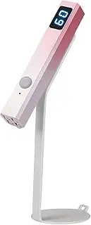 Nail Art Handheld Light Lamp Quick Dry Nail Lacquer Baking Lamp 400mAh Battery 20s/60s Timing Pink