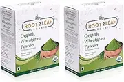 Root2Leaf Organic Wheat Grass Powder Rich in Vitamins, Support Immune System Superfood, High Minerals Pack of 2 (100 Gms)