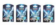Wilkinson Sword Xtreme3, 4 Count Refill Razor Blades (Pack of 4)
