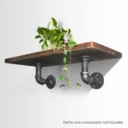 Rustic Pipe Shelf Industrial Bookshelf Brackets