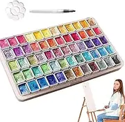 Epoxy Resin Color Pigment - Shimmer Pearl Pigment - 60 Colors Glitter Mineral Painting Palette Art Decoration Portable for Beginners Nails and Creative Projects