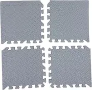 Cabilock Set of 4 Eva Foam Mats High-Density Protective Ground Flooring Soft Gym Mats Scratch-Proof Noise Reduction Versatile for Appliances Equipment
