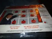 (1068) NOS Stik-ees Creative Fun Magic Plastic Decals VV Pumpkin Patch Jack O La