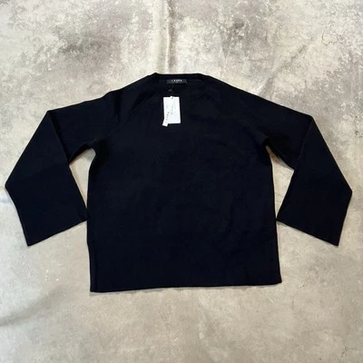 Caara Sweater Womens Size Small Black Raglan Flare Sleeve Soft Knit Pullover