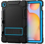 [cantis] Case for Samsung Galaxy Tab S6 Lite 10.4 Inch 2024/2022/2020 with S Pen Holder, Heavy Duty Shockproof Rugged Protective for Samsung S6 Lite Case 10.4'', Black+Blue+Black