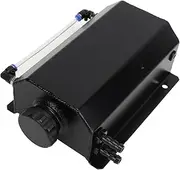 GRCFUMO 2L Coolant Radiator Tank, Aluminium Alloy Reservoir Expansion Tank, Sturdy Reservoir Expansion Catch Can for Most Cars (Negro)