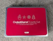 Crate & Barrel HOLIDAY ROSETTE 6-Piece Cookie Set In Box