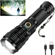Flashlights High Lumens, LED Flashlight Rechargeable Super Bright 40000 Lumen...