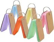 BCOATH Note Cards 6 Pack Office Massage Writing Cards Scratch Pad with Loop for School Home Office Memo Word Cards