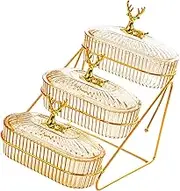 Generic Dry Fruit Plate Food Storage Tray Tiernidad of Fruits Levels Tray for Family Parties at Home, 3 Layer, as described