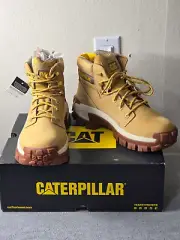 Caterpillar Men Invader Hi Steel Toe Work Boot Brown Size 10.5
