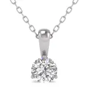 Diana M. Fine Jewelry 14K 1.50 ct. tw. Lab Grown Diamond Solitaire Pendant