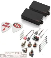 EMG GH Set Gary Holt Black 81 + 89R Active Humbucker Pickup Set Short Shaft Pots