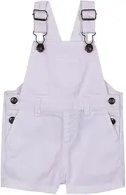 [Gocco] Baby Boys' Short Twill Dungarees, White, 24-3 Years, White, 24-3 Jahre