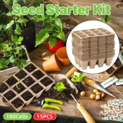 15pcs Pulp Seedling Cups Nursery Trays with 12 Compartments Plant Grow Pots AU