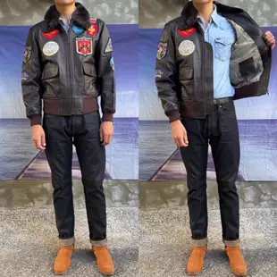 Folklore Classic Top Gun G-1 捍衛戰士 獨行俠 Maverick 海軍飛行皮衣外套 真皮夾克