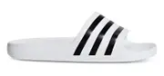 Adidas Unisex Adilette Aqua Slides - Cloud White/Core Black