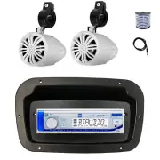 Dual Marine Radio, Spa Bezel,Adapter, Antenna,Wire, 2x 2.25" 10W White Speakers
