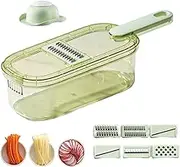 Kitchen Slicer - Cucumber Slicer,Vegetable Shredder with Container Kitchen Tool for Cooking Potato Carrot Food Prep BBQ Camping Restaurant