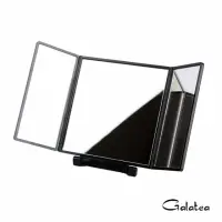 在飛比找momo購物網優惠-【Galatea葛拉蒂】手拿折疊三面化妝立鏡(小)