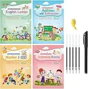 Magic Ink Copybooks for Kids Reusable Handwriting Workbooks for Preschools Grooves Template Design and Handwriting Aid (4)