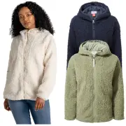 Craghoppers Ladies Orlena Hooded Fleece Full Zip Fully Lined Jacket Coat