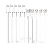 5Pcs 1M Lightening Cord for Apple device，6A super fast charging flash charging data cable