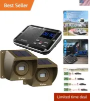 1800ft Long Range Solar-Powered Driveway Alert System with Multi-Sensor Support