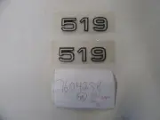 RANGER 519 RAISED DECAL PAIR (2) 5" X 1 1/2" 7604258 SILVER & BLACK MARINE BOAT