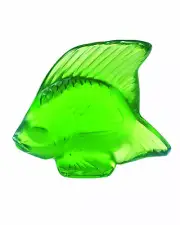 LALIQUE CRYSTAL EMERALD GREEN FISH FIGURINE #3001000 BRAND NIB WATER SAVE$$ F/SH