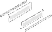 Blum 320K5500C15 White Metabox 22"L X 4-5/8"H Drawer Slide Set (Box of 5 pairs)