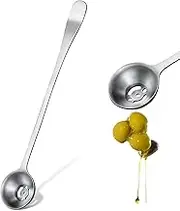 Stainless Steel Olive Spoon Cherry Spoon with Drain Hole Slotted Pickle Spoon Cooking Spoons Jar Serving Tools for Olive Pickle Onion Jar