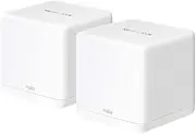Mercusys AX1500 Whole Home Mesh Wi-Fi 6 System, Dual-Band, OFDMA, MU-MIMO, 1024-QAM, Seamless Roaming, Easy App Manage, Full Gigabit Ports, Guest Network, Parental Control (Halo H60X(2-pack))