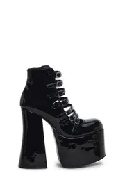 [Current Mood] Hardcore Dazzle Platform Booties - Black