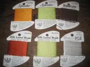 SILK LAME BRAID/WATER N ICE Threads-Needlepoint/Embroidery LOT 6-RAINBOW GALLERY