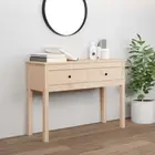 vidaXL Console Table 100x35x75 cm Solid Wood Pine 2BB