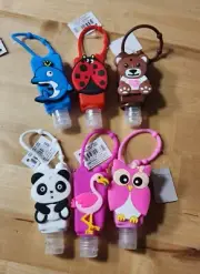 Set Of 6 Silicone Bottle Holder Carrying Case for Mini 1oz Hand Sanitation