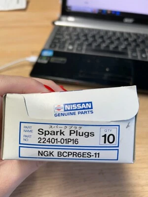 Spark Plug x10 M14x1.25 1.4 1.6 1.8 2.0 Petrol 22401-01P16 Genuine Nissan F1-8
