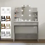 Dressing Table with LED Makeup Cosmetic Desk with Storage Multi Colours vidaXL