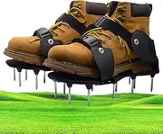 WJnflQN Lawn Aerator Shoes | Yard Aerator Shoes - Adjustable Hook & Loop Strap Spiked Manual Outdoor Tools for Soil Fertilizer Compost Sand Sod Dethatching Mowing Landscaping