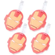 4x Marvel Luggage Tag Suitcase Identity Name/Address Label Bag Badge Ironman