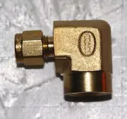 1/4" Tube x 3/8" FNPT Brass Female Elbow Fitting Ham-Let 770LB1/4X3/8