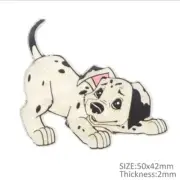 5 pc GLITTER Dalmation Planar Resin Flatback Hair Bow Center Dog 1241085